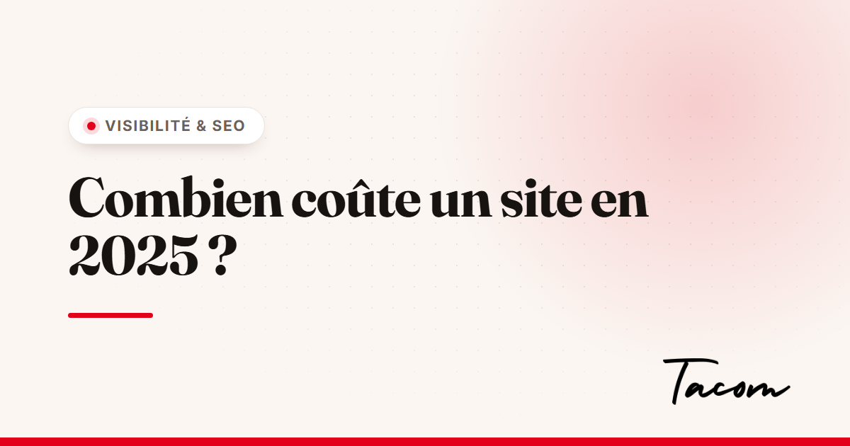 Combien coûte un site internet pour une TPE en 2025 ?