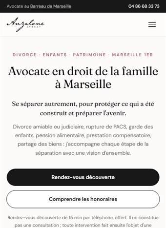 Anzalone Avocat sur mobile